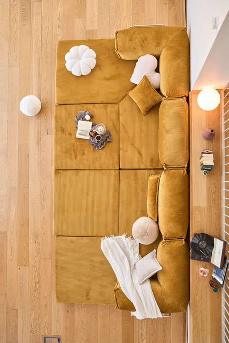 Atelier Del Sofa Kanyon - Sofá-Cama Esquinero Mostaza